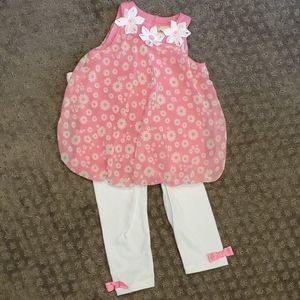 Toddler girl 2 piece leggings and top set